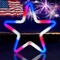 4th of July Light Decorations Patriotic Red White and Blue Neon Sign
